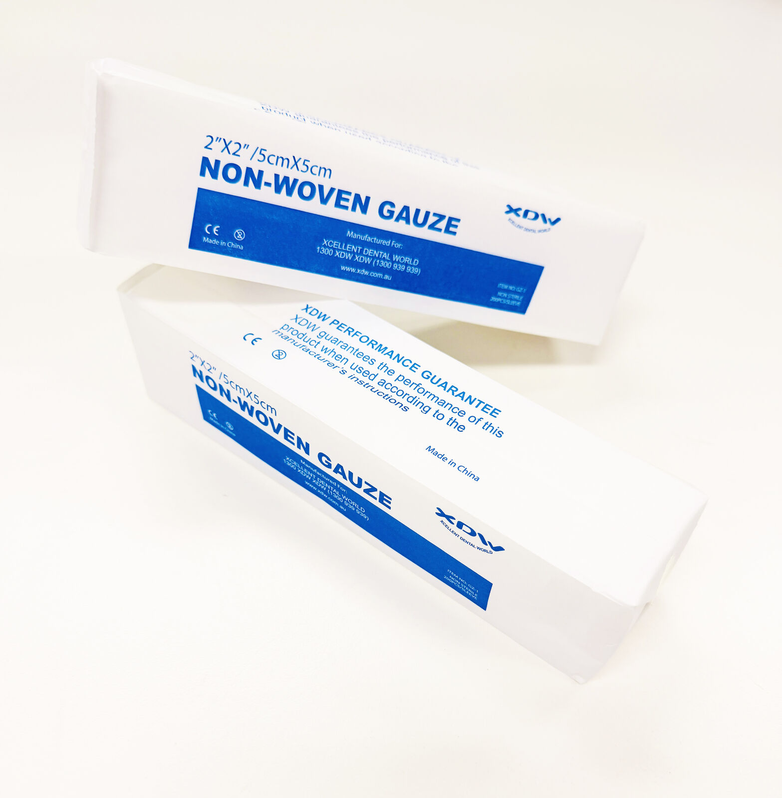 House Brand Dentistry 100202 Non-Woven Gauze Sponges 2x2 4-Ply Non-Sterile (Case Of 5000)