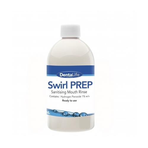 Swirl Prep Hydrogen Peroxide 1% Mouth rinse 500 mL