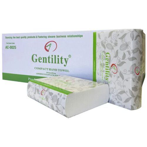 Gentility Compact Hand Towels - 19 x 25cm 2400 sheets